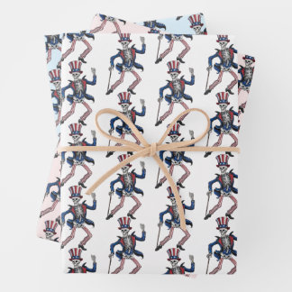 Funny Dancing Skeleton Wrapping Paper Sheet