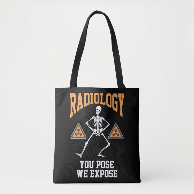 Funny Dancing Skeleton Xray Radiology Humour Tote Bag (Front)