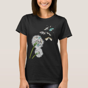 Funny Dandelion Books Gift For Reading Lover Women T-Shirt