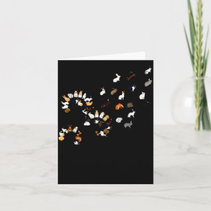 Funny Dandelion Bunny Flower Card