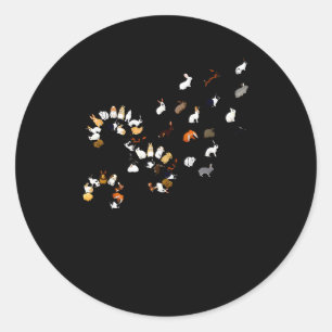 Funny Dandelion Bunny Flower Classic Round Sticker