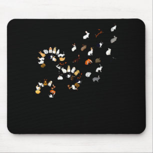 Funny Dandelion Bunny Flower Mouse Pad