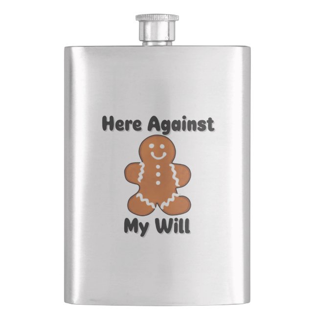 Funny Dark Humour Christmas Hip Flask (Front)