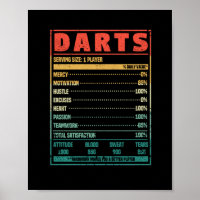 Funny darts nutrition facts darts player fan team