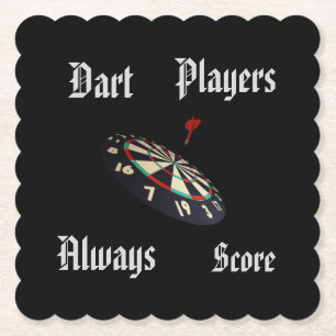 Funny Darts Players Scoring, Paper Coaster