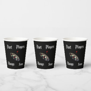 Funny Darts Players Scoring, Paper Cups
