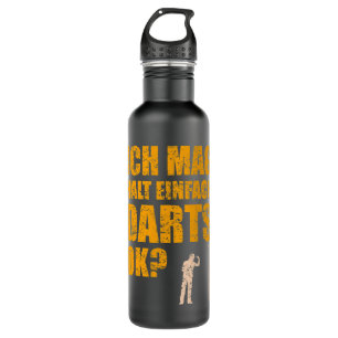 Funny Darts Saying Dart Player with Dartboard 710 Ml Water Bottle