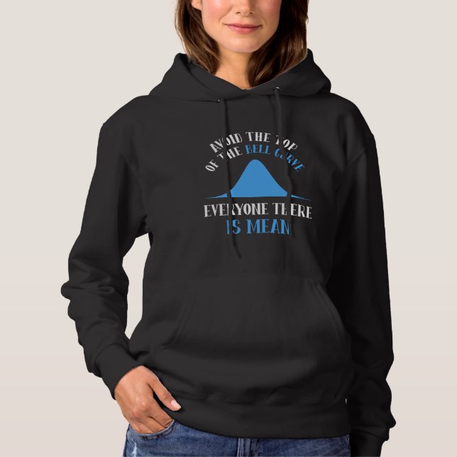 Funny Data Science Bell Curve Computer Programmer Hoodie (Front)
