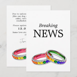 🌈 funny DATE CHANGE Intertwined in Pride Enclosure Card