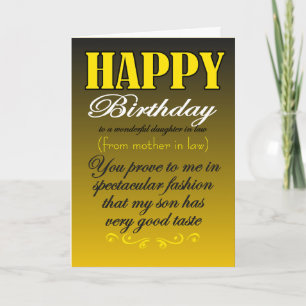 Funny daughter in law birthday from mother law card
