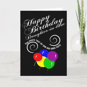 funny daughter in law happy birthday wish card