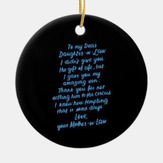 Funny Daughter in Law To My Dear Daughter In Law Ceramic Tree Decoration