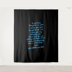 Funny Daughter in Law To My Dear Daughter In Law Tapestry