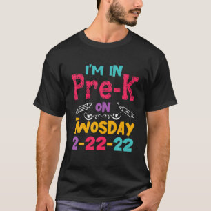 Funny Day February 2-22-22 Twosday Pre-K Math Love T-Shirt