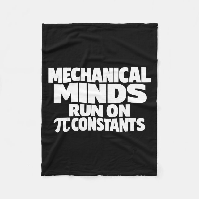 Funny day mechanical engineer march 14 humour Funn Fleece Blanket (Front)