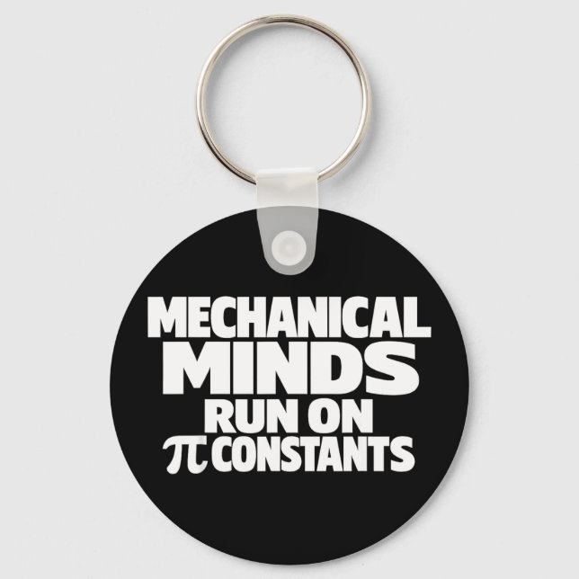 Funny day mechanical engineer march 14 humour Funn Key Ring (Front)