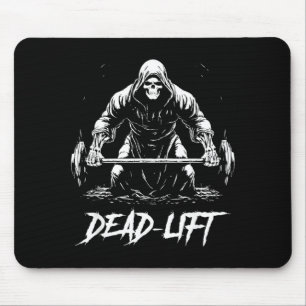 Funny Dead Lift Grim Reaper Halloween Gym Weights Mouse Pad