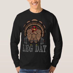 Funny Deadlifting Turkey Thanksgiving Leg Day Dead T-Shirt