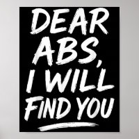 Funny Dear Abs Quote Fitness Lovers And Workout Mo