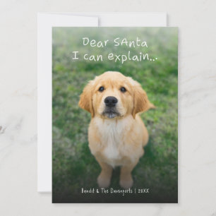 Funny Dear Santa I Can Explain Photo Holiday Card