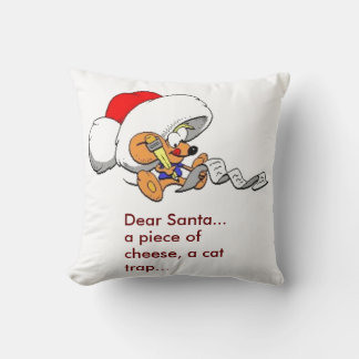 Funny Dear Santa Mouse with Christmas List, ZSSPG Cushion