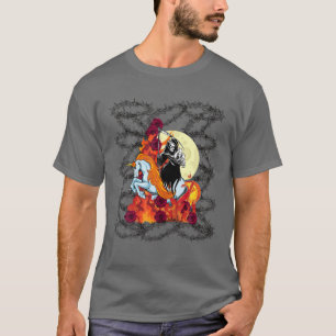 Funny Death Riding Unicorn Cute Kawaii Mashup T-Shirt