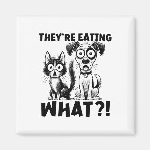 Funny Debate 2024 Pets Dog Cat They're Eating What Magnet