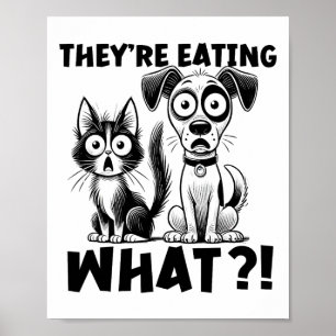 Funny Debate 2024 Pets Dog Cat They're Eating What Poster