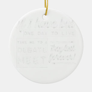 Funny Debate Meet  Ceramic Tree Decoration