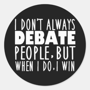 Funny Debate Team Champion Classic Round Sticker
