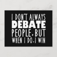 Funny Debate Team Champion Winner Quote