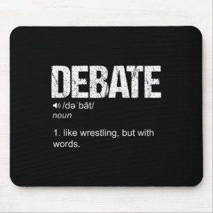 Funny Debate Team Discussion Discourse War Of Word Mouse Pad