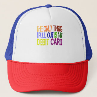 Funny Debit Card Rainbow Design Trucker Hat