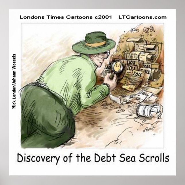 Funny Debt Sea Scrolls Poster (Front)