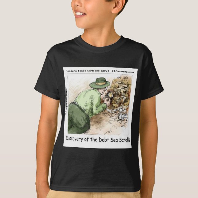 Funny Debt Sea Scrolls T-Shirt (Front)