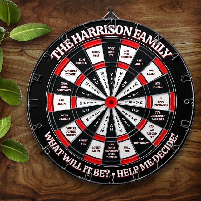 Funny Decision Maker Personalised Dartboard (Creator Uploaded)