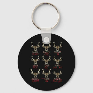 Funny Deer Hunters All Of Santa's Reindeer Hunting Key Ring