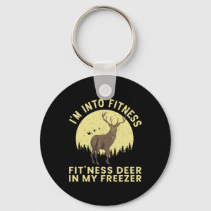 Funny Deer Hunting Art For Men Women Wildlife Hunt Key Ring