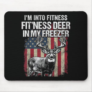 Funny Deer Hunting Art For Men Women Wildlife Hunt Mouse Pad