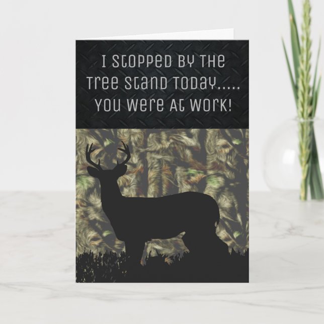 Funny Deer Hunting Birthday Card (Front)