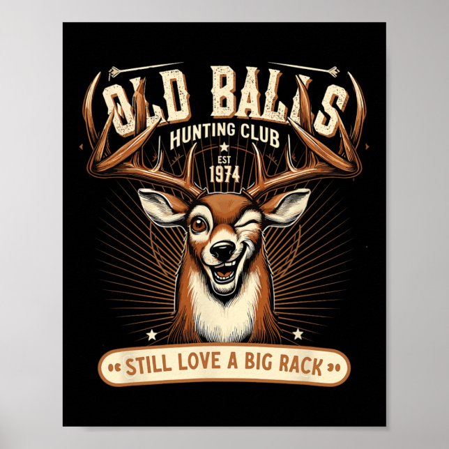 Funny Deer Hunting Birthday Pun For Men's 50th Bir Poster (Front)