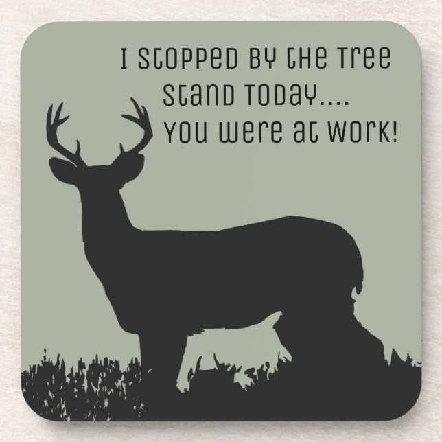 Funny Deer Hunting Coasters (Front)