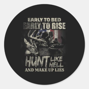 Funny Deer Hunting For Deer Hunters And Hunting Lo Classic Round Sticker