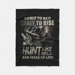 Funny Deer Hunting For Deer Hunters And Hunting Lo Fleece Blanket