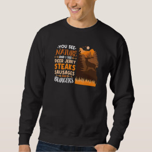 Funny Deer Hunting Outdoor Animal Shooting Wildlif Sweatshirt