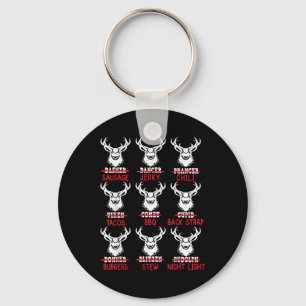 Funny Deer Hunting Santa Tee Men Women Hunter Chri Key Ring