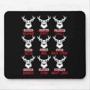 Funny Deer Hunting Santa Tee Men Women Hunter Chri Mouse Pad