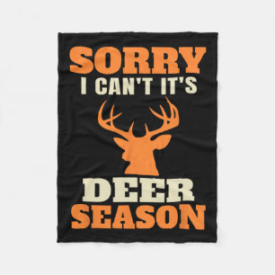 Funny Deer Hunting Saying Joke Fleece Blanket