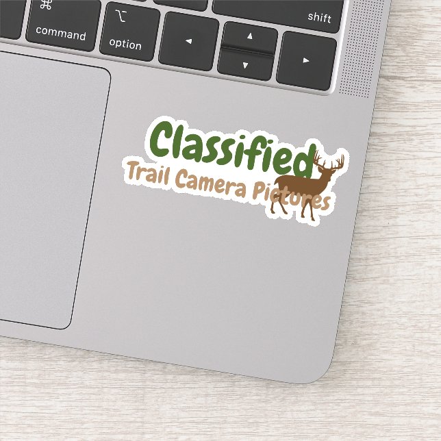 Funny Deer Hunting Sticker for Computer (Detail)