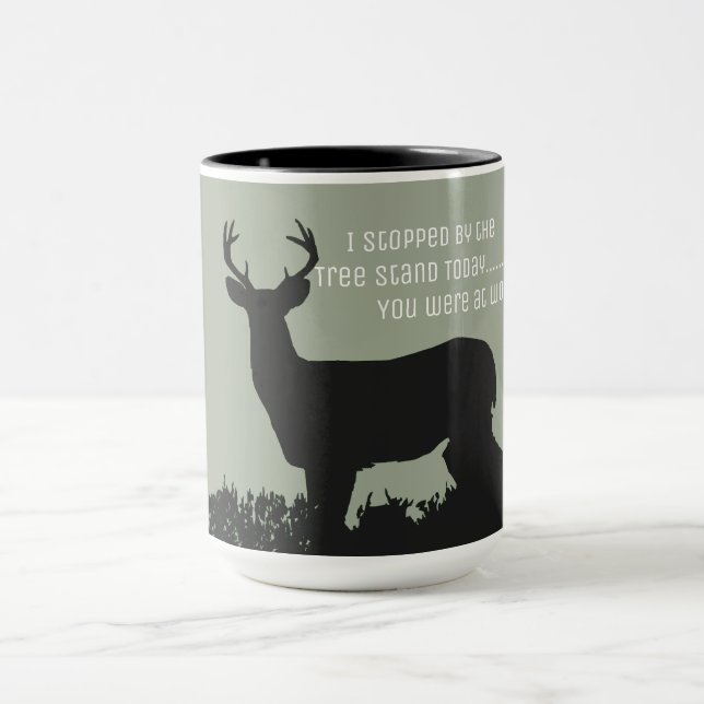 Funny Deer Hunting Tree Stand Mug (Center)